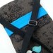 NEW-13inch macbook laptop sleeve-laptop case-laptop cover-Midnight kisses accented witt blue band-Also availabe in sizes 11, 15  and 17