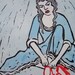 Lino print- Red Shoes original limited edition linocut print