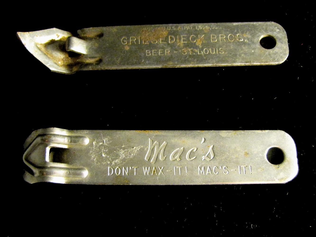 Vintage Griesedieck & Mac's Can Openers