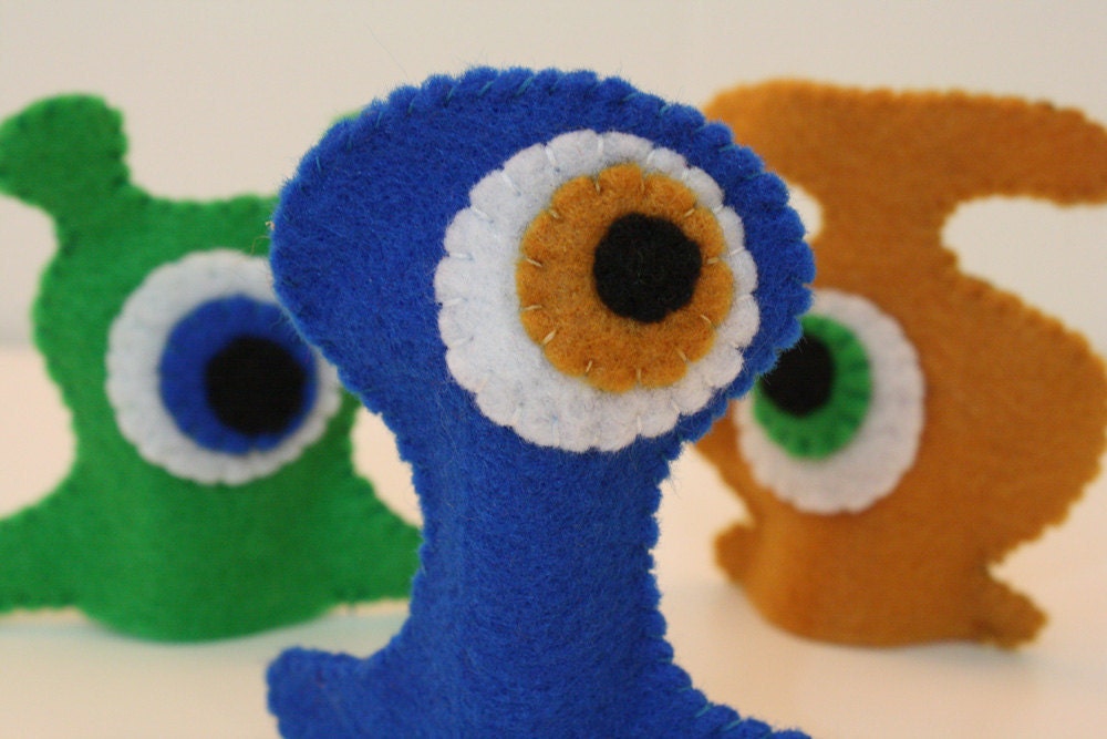 Oggle Monster finger puppets - set of 3 - ON SALE