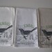 Tea towel Custom and Personalized Flour Sack Vintage Bird Unbleached towel
