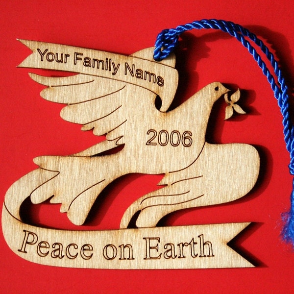 Personalized Peace On Earth - Holiday Ornament Decor