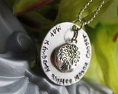 Personalized Jewelry - Hand Stamped Jewelry- Family Tree Necklace- Hand stamped Mama Jewelry- SALE 3.00 off