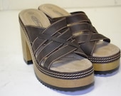 Brown Lower East Side Heel Sandals Woman Size 6.5