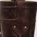 Heavy detailed brown 60's boots with arrowtip straps   - Size 10 B