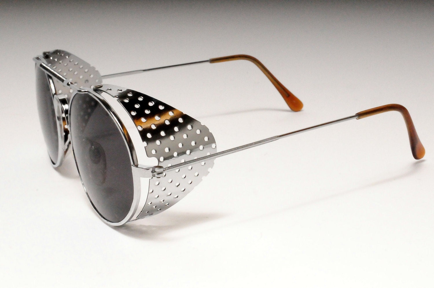 1980's Steampunk Round Sunglasses