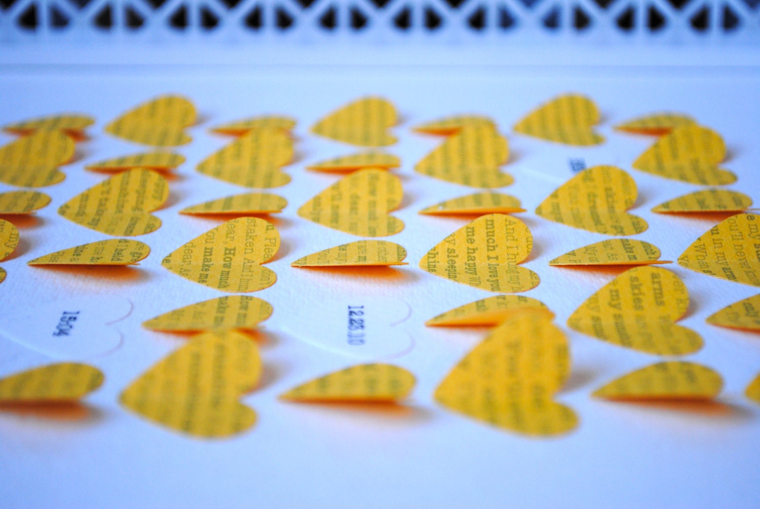Baby Gift, Personalized Framed 3D You Are My Sunshine Song Hearts - Yellow (Unique baby shower gift)