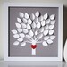 Wedding Guest Book Alternative - Personalized 3D Wedding Tree -  XS - For up to 60 guests (includes frame, instruction card & pen)