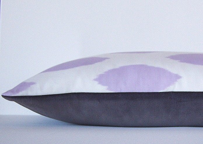 Lumbar Pillow Cover - 12x21 - Lavender Eggplant Velveteen - Decorative Throw Pillow Cover
