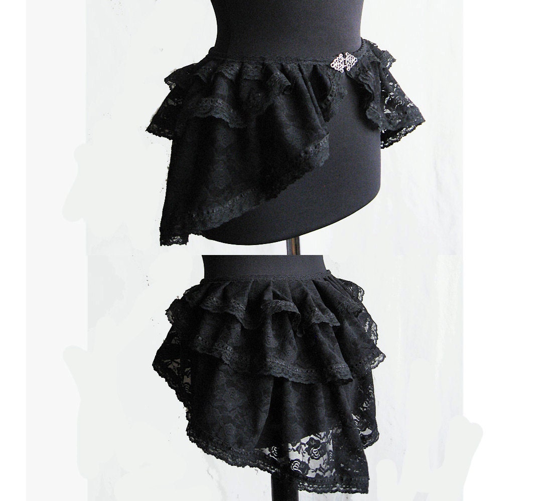 Bustle skirt Segura, burlesque, victorian, steampunk, gothic, black lace, Somnia Romantica by Marjolein Turin