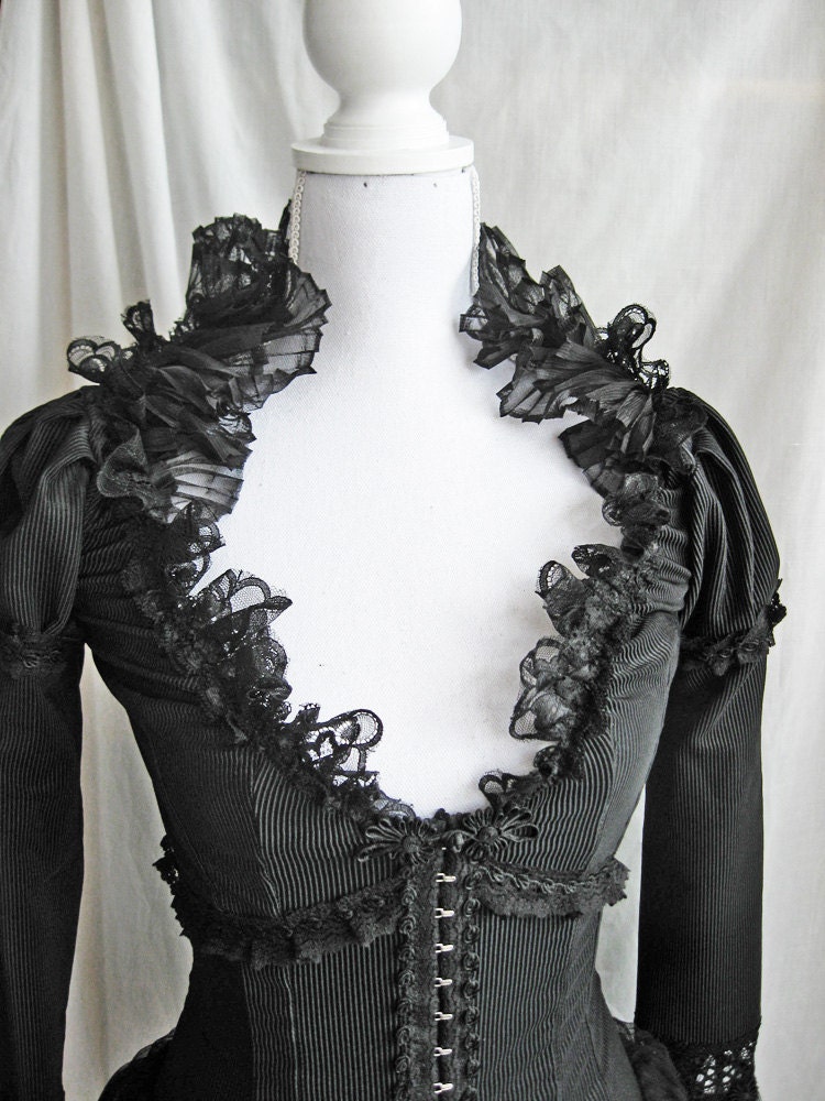 Blouse Venezia, victorian mourning, burlesque, goth, steampunk noir, Somnia Romantica by Marjolein Turin