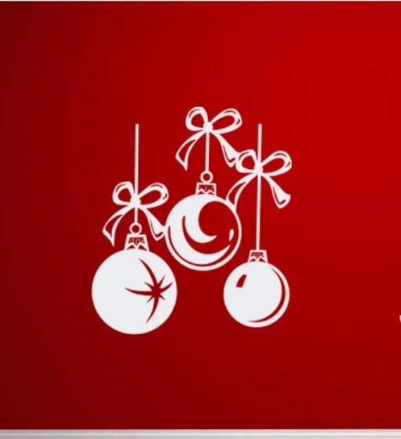 Vinyl Decal Christmas Ornaments by MulberryCreek on Etsy