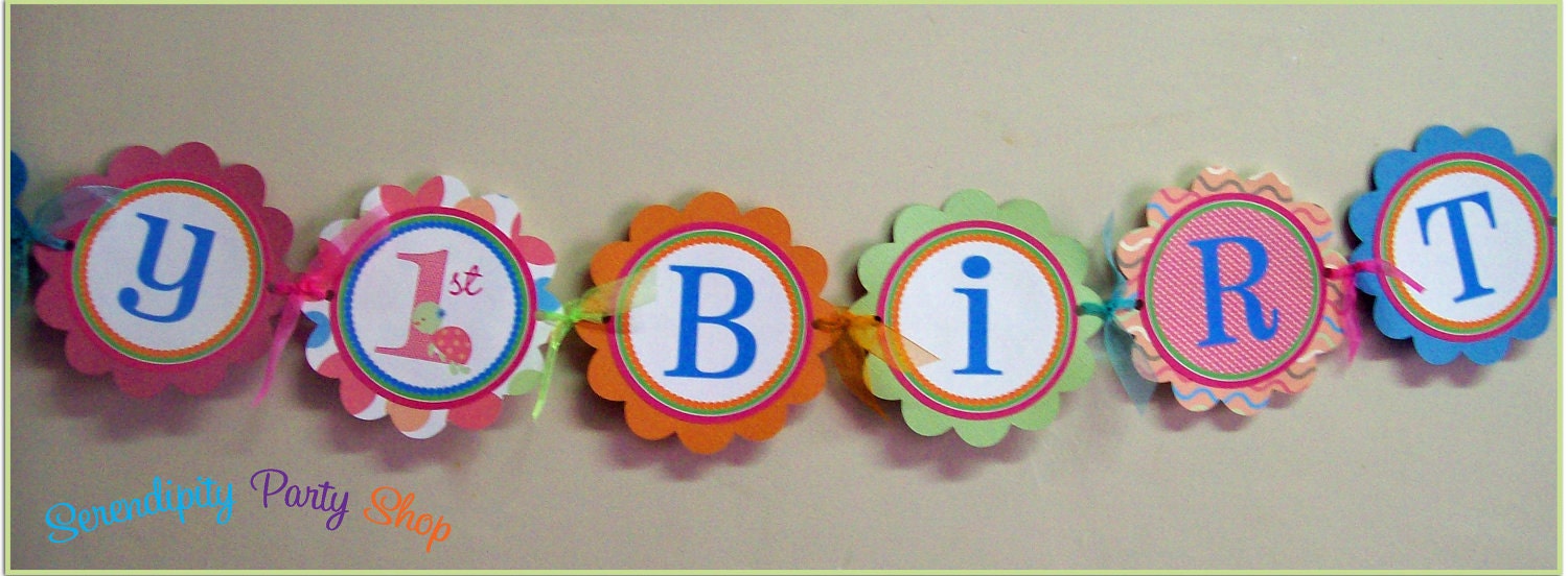 Under The Sea Animal Friends Happy Birthday Banner Il_170x135