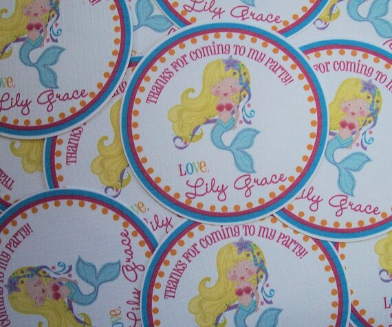 Under The Sea Mermaid Collection: Favor Tags, Thank You Tags, Gift Tags Il_570xn