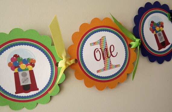 Colorful Gumball Collection: High Chair Banner Il_570xn