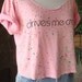 CROPPED NEON SPLATTER 1980s vintage tee t-shirt