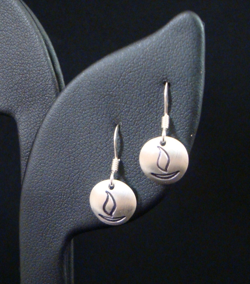 Sterling Silver UU Chalice Earrings