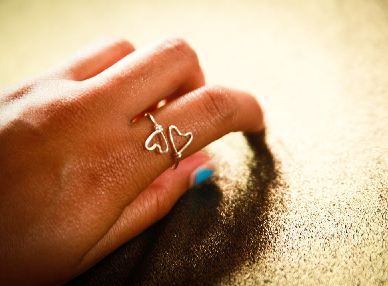 double heart ring
