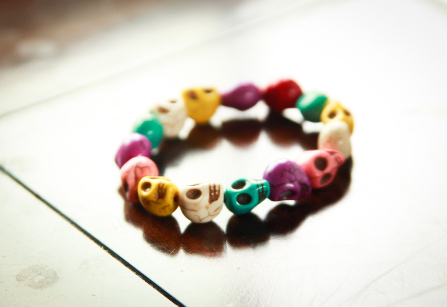 Pastel sugar skull bracelet