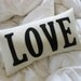 LOVE Pillow in Black and Cream