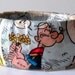 Popeye and Olive comic strip Bracelet - papermache recycled and  handmade