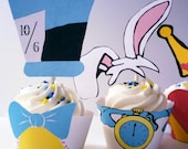Alice In Wonderland Cupcake Wrappers and Toppers Il_170x135
