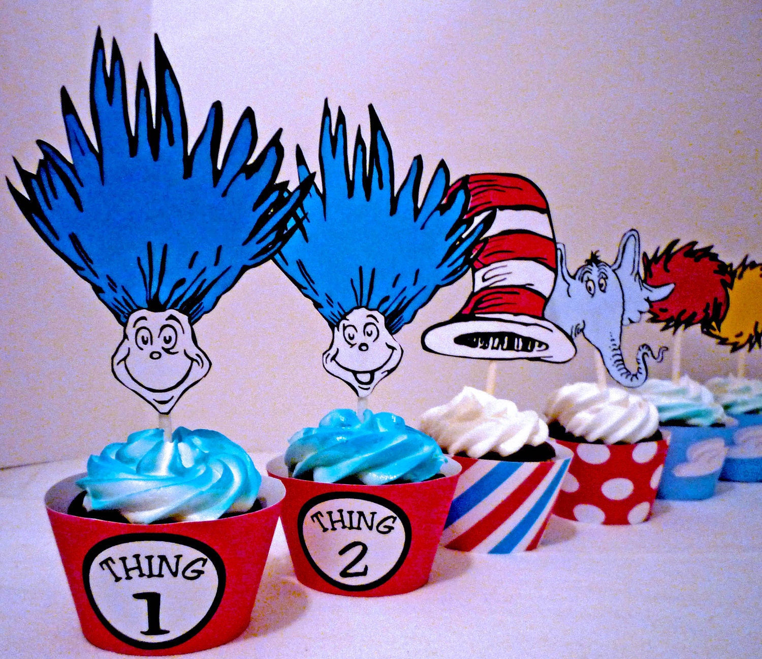 Dr. Seuss Printable Party Cupcake Toppers and Wrappers Il_170x135