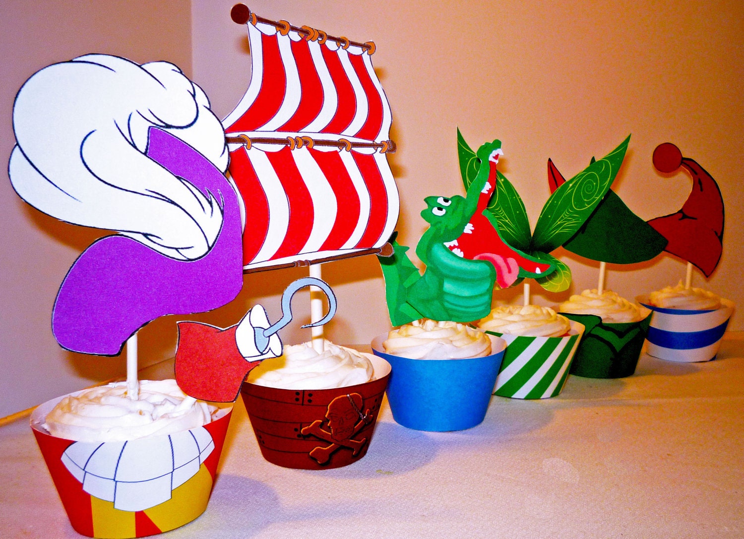 Peter Pan Neverland Collection Cupcake Wrappers and Toppers Il_570xn