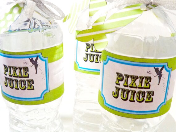 Tinkerbell Pixie Digital Party PRINTABLE DIY Birthday Drink Labels Il_570xn