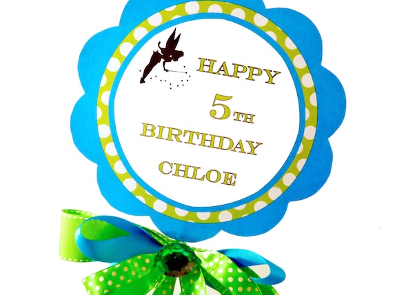 Tinkerbell Pixie Welcome Door Sign Cake topper Digital Printable Party Il_570xn