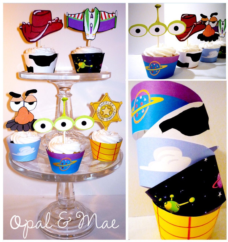 Toy Story Cupcake Wrappers and Toppers