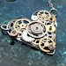 Steampunk Heart Necklace "Embrace" Elegant Industrial Heart Steampunk Necklace Mechanical Love Choker Sculpture by A Mechanical Mind