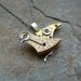 Clockwork Bird Pendant "Ruby Winged Lark" Engraved Mechanical Bird Steampunk Necklace Elegant Balance Cock Sparrow Soldered Gear Robot Wing