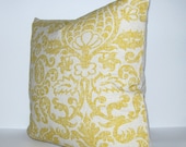 YELLOW pillow cover - 16x16 - linen look