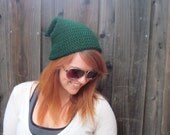 Link Legend of Zelda Hat (crochet slouchy stocking cap, green)
