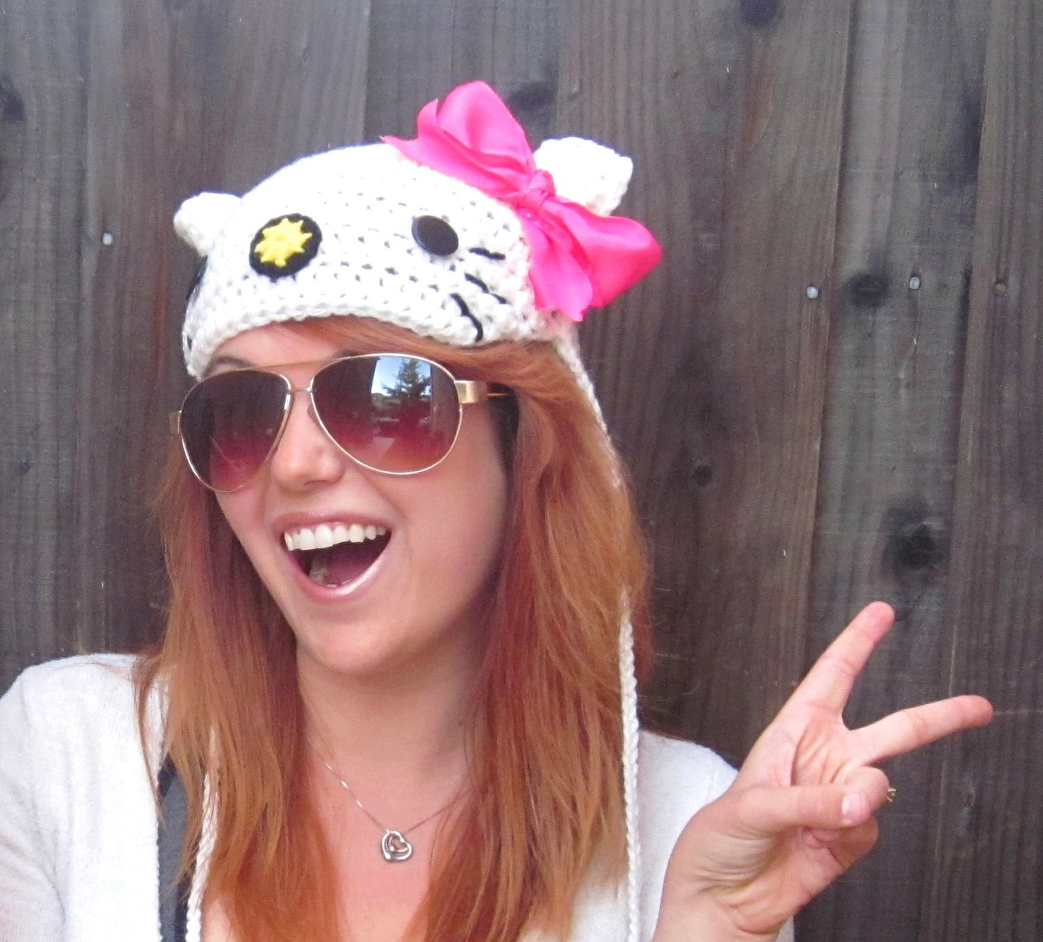 Hello Kitty Hat (crochet Sanrio-inspired cat beanie)