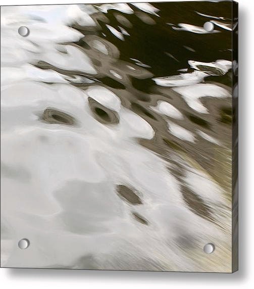 10" x 10" Water Abstract Printed on a Sheet of Acrylic, Funky Ready to Hang Wall Decor, Fine Art Photography by Glennis Siverson