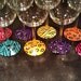 Animal print hand painted wine glasses: bottom only