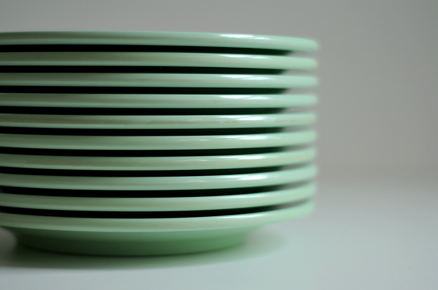 Mint Green Melamine Plates Dessert Salad by CarnivalOfTheManiac
