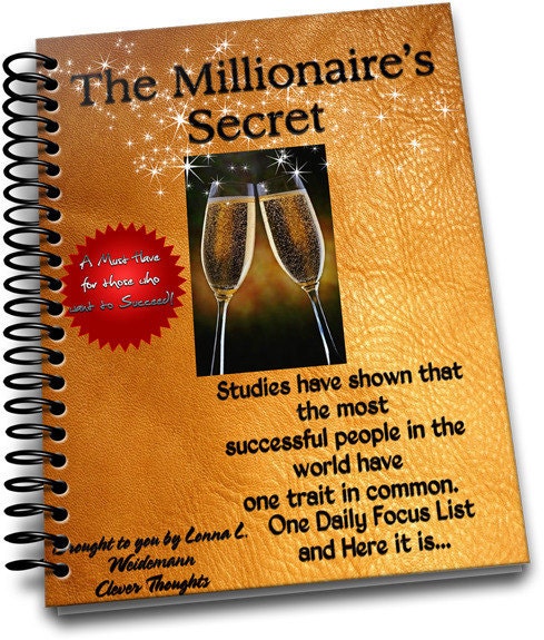 New The Number 1 SECRET to SUCCESS e-Project Learn the Common Trait of a Millionaire You can Start Today
