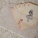 Alice in Wonderland Playing Cards - ephemera, vintage style, shabby chic style, red queen, heart, white rabbit, mad hatter, cheshire cat