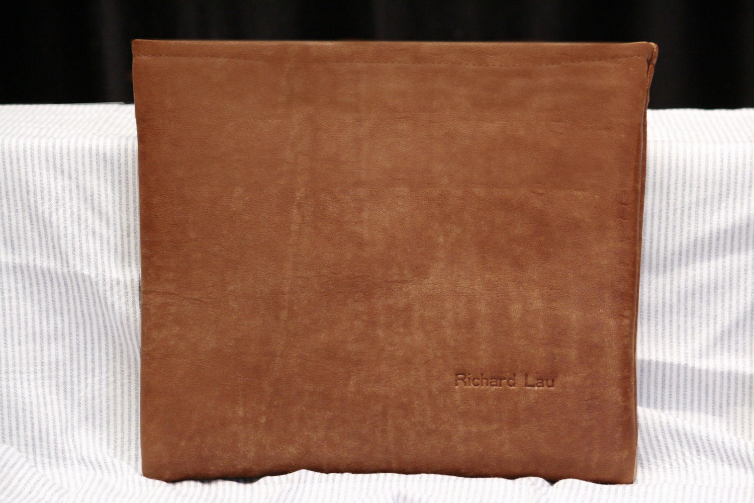 leather iPad Sleeve, case, Monogrammed gifts, Lambskin, Gift set 30% discount