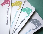 Personalized Polkadot Cat Flat Notes - Set of 12
