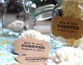 Wedding Favors/Stickers for Invitations or Thank You Notes Adhesive Kraft Labels Set of 36