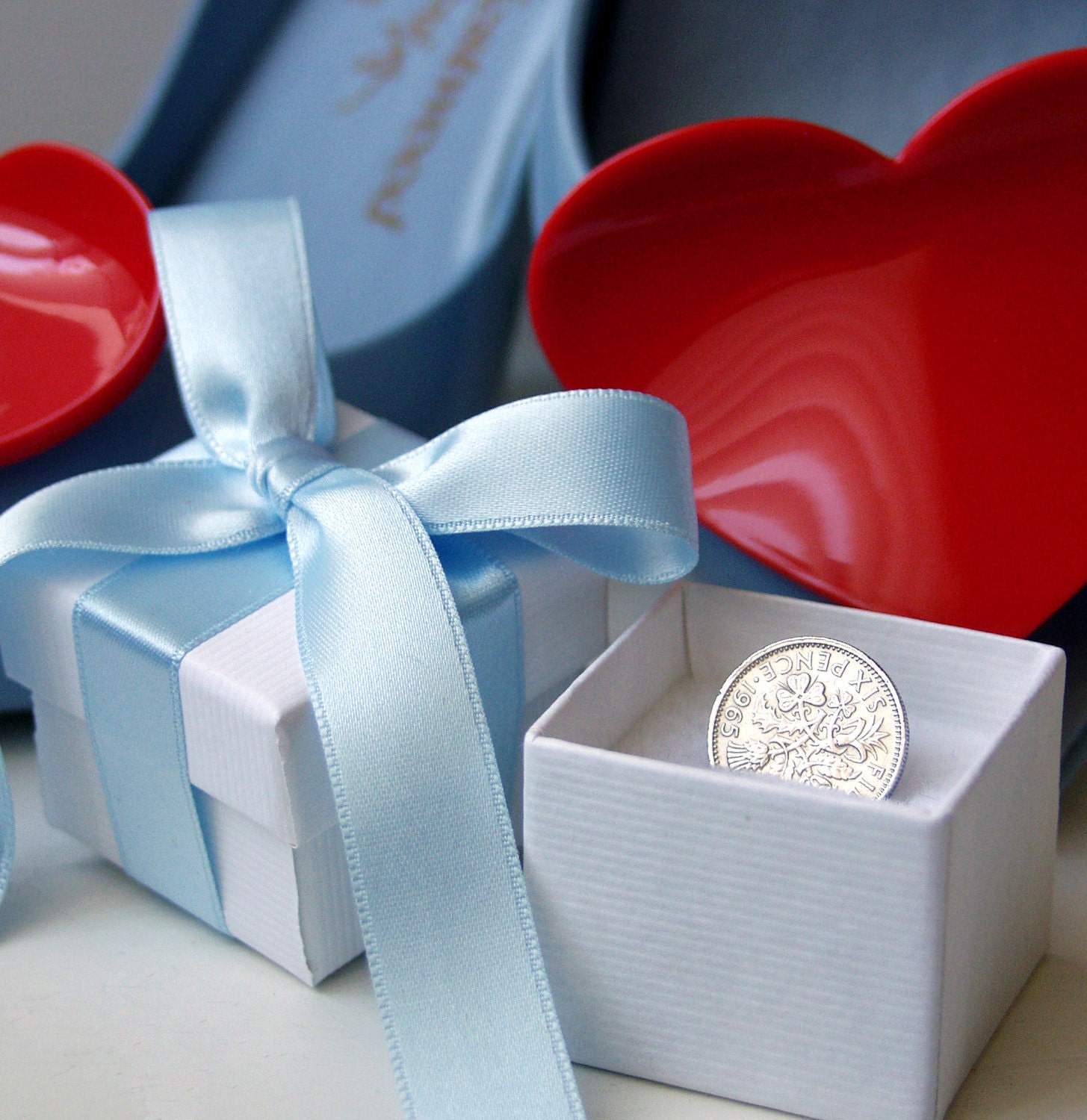lucky silver sixpence wedding keepsake