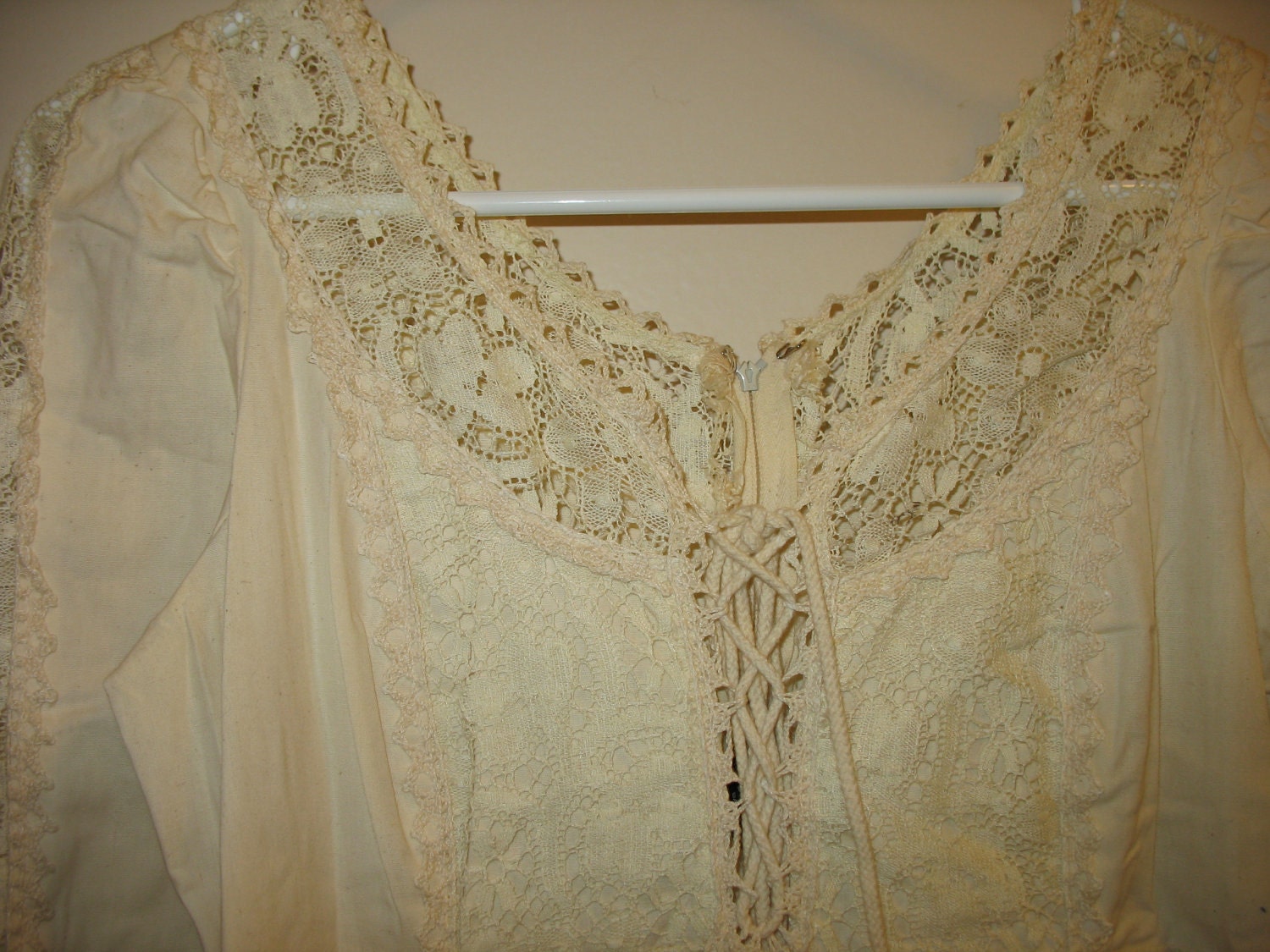 Vintage Gunne Sax Dress Cream and Lace