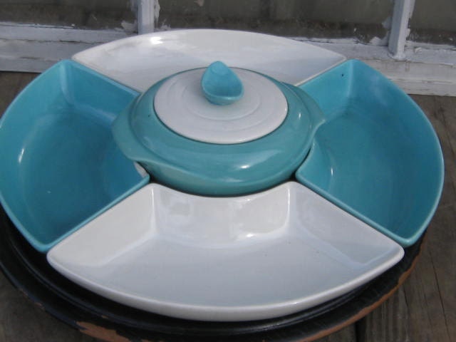 Vintage Retro Lazy Susan Snack Bowls