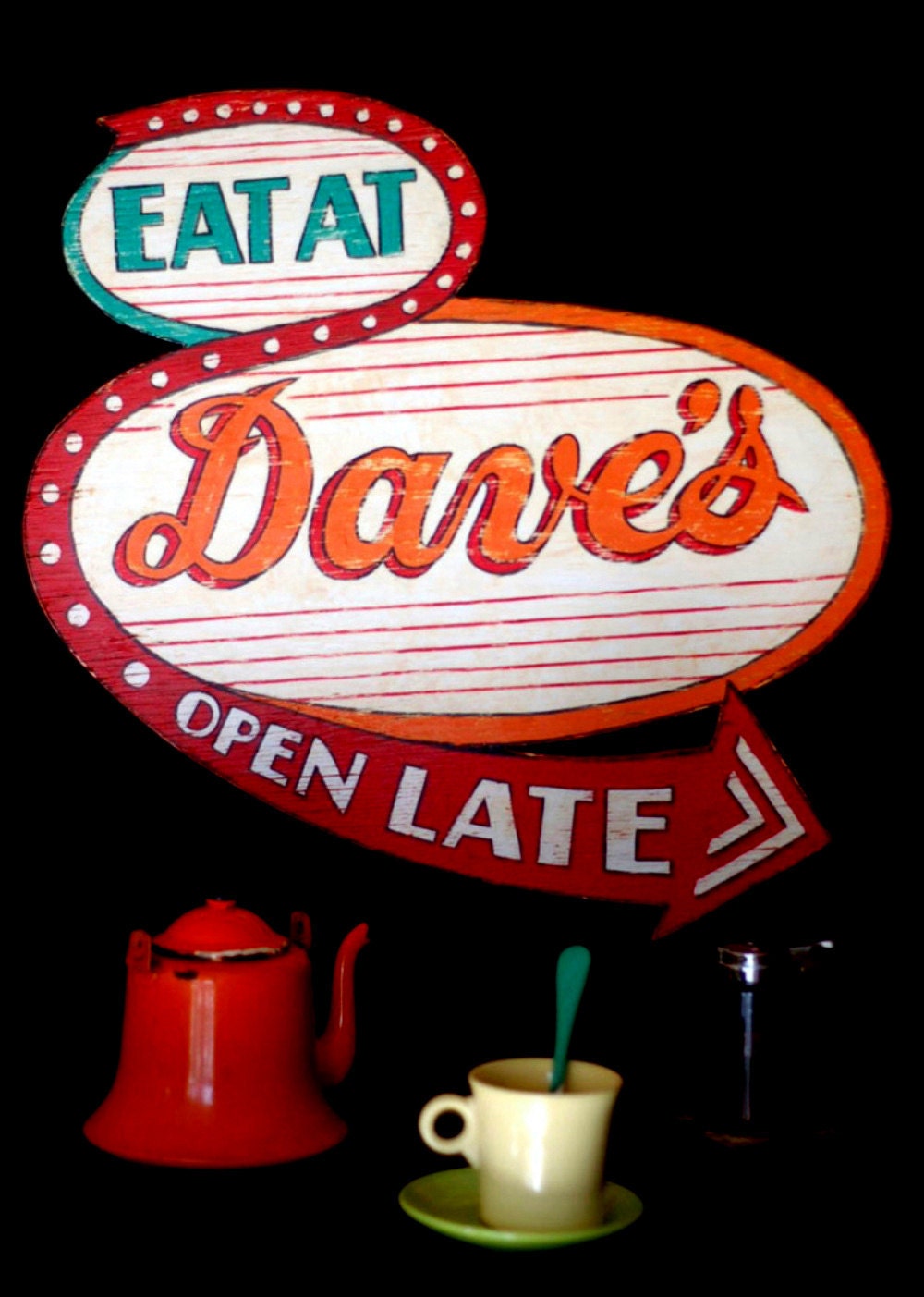 Double Bubble Diner Sign Free Shipping