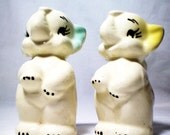 Elephant Salt and Pepper Shakers - Vintage - Set