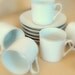 Vintage Demitasse Cups & Saucers. 5 Sets. PRICE REDUCTION. White Porcelain